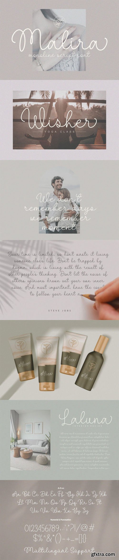 Malira - Monoline Script Font Malira - Monoline Script Font