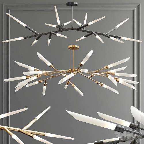 '3dsky Pro - Branch Multi Tube & Led Chandelier' '3dsky Pro - Branch Multi Tube & Led Chandelier'
