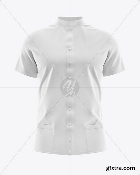 YellowImages - Men\'s Medical Shirt Mockup - Front View - 120048