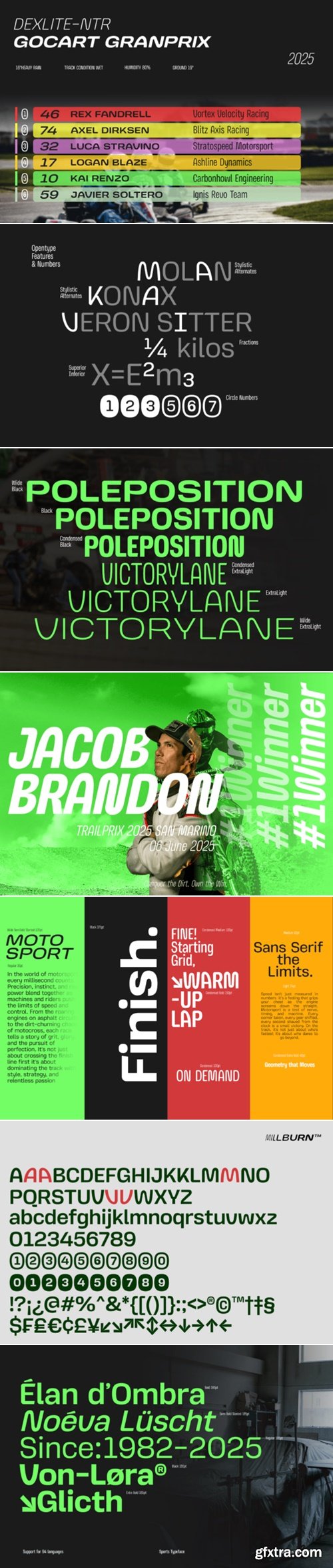 CreativeMarket - JT Millburn | Sport Racing Font