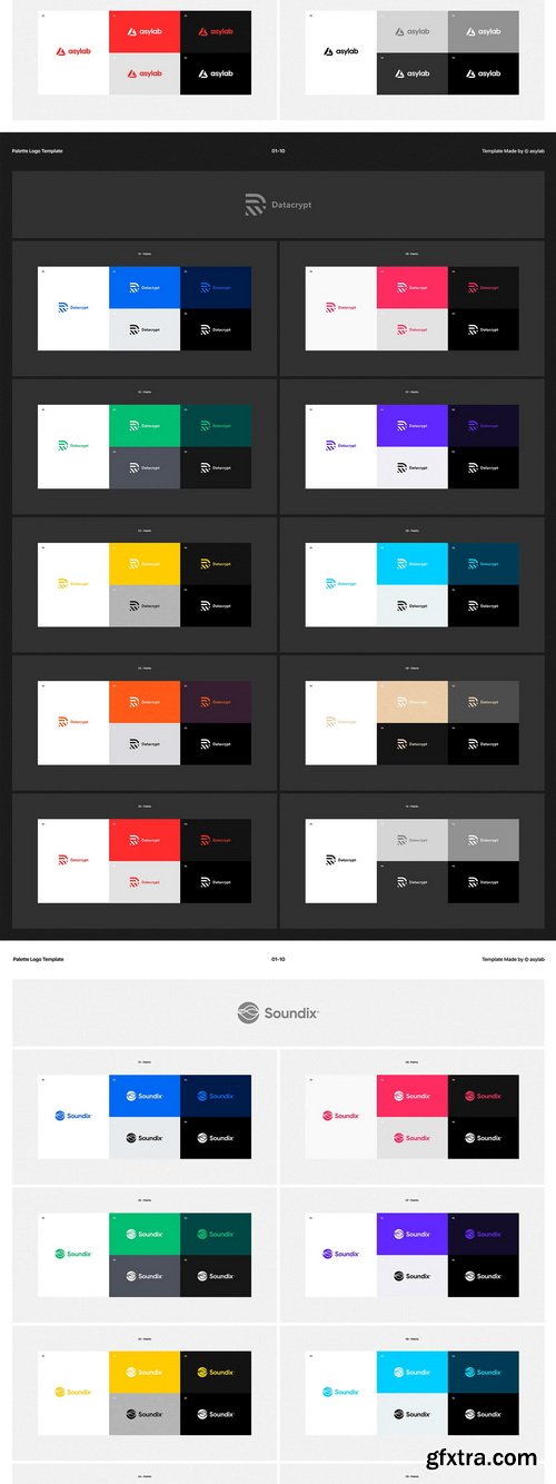 Asylab - 50 Palette Color Logo Mockup