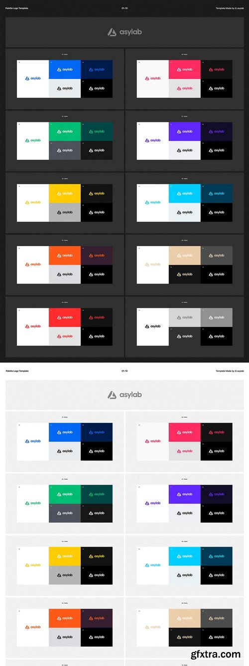 Asylab - 50 Palette Color Logo Mockup