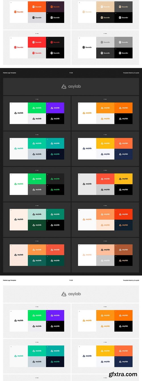 Asylab - 50 Palette Color Logo Mockup
