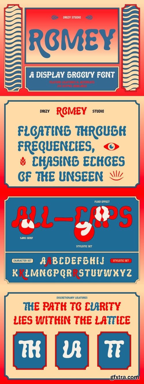 CreativeMarket - Romey – Display Groovy Font