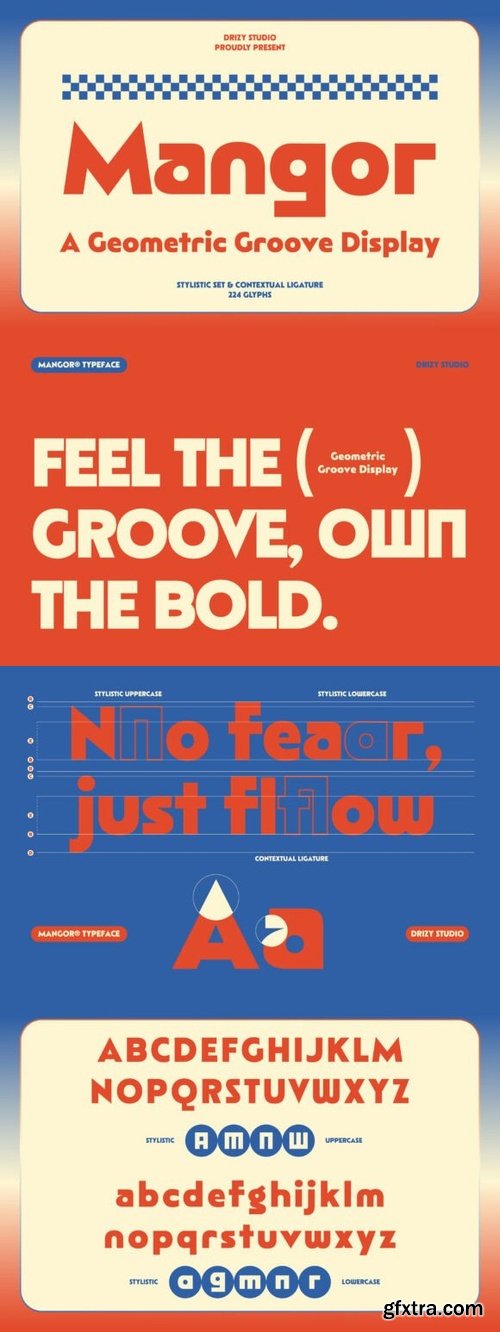 CreativeMarket - Mangor – Geometric Groove Display