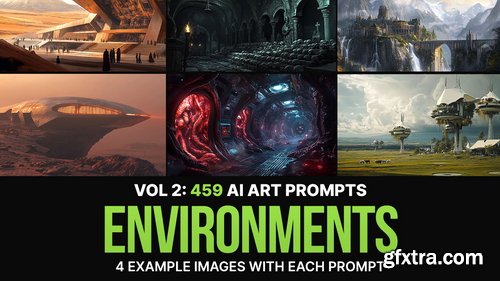 459 Ai Art Prompts Environments: Vol 2