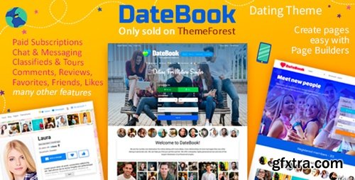 Themeforest - DateBook - Dating WordPress Theme v4.8.9 - 17464068 - Nulled