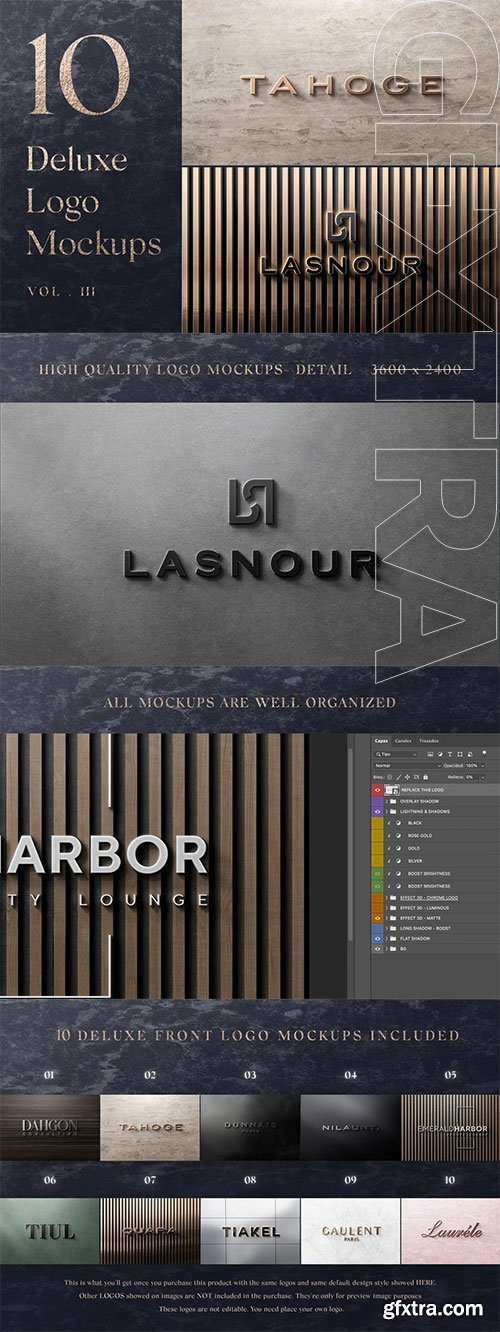 Asylab - 10 Deluxe Front Logo Mockups - V3 Asylab - 10 Deluxe Front Logo Mockups - V3