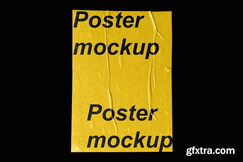 Creativemarket - POST - Poster Wrinkle Mockup - 4392437