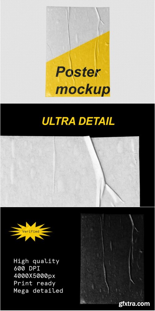 Creativemarket - POST - Poster Wrinkle Mockup - 4392437