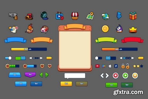 Craftpix - Cartoon UI Elements Mini Kit