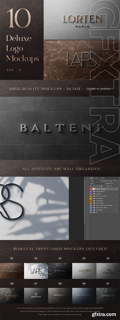 Asylab - 10 Deluxe Front Logo Mockups - V2 Asylab - 10 Deluxe Front Logo Mockups - V2