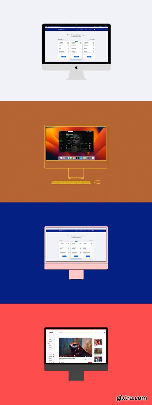 Asylab - Apple Devices Outline &amp; Fill - 12 Mockups Scenes