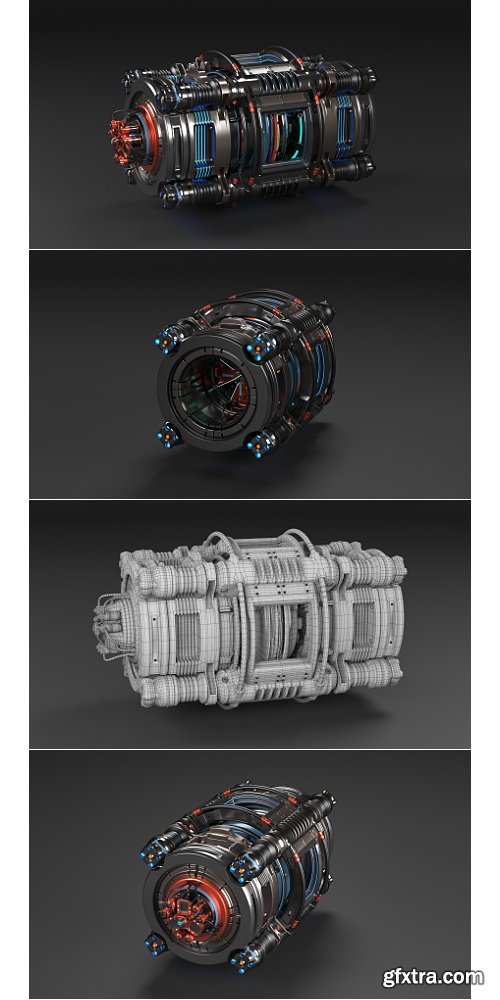 Artstation - Sci Fi Mega Elements KITBASH - SUBDIVISION READY - Full 3D pack