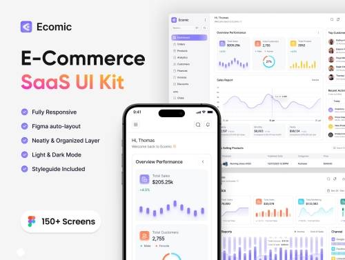 'Ecomic | E-commerce SaaS UI Kit Design' 'Ecomic | E-commerce SaaS UI Kit Design'