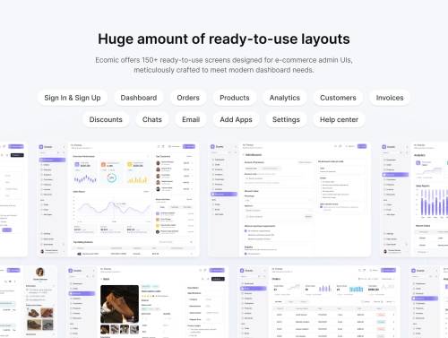 'Ecomic | E-commerce SaaS UI Kit Design' 'Ecomic | E-commerce SaaS UI Kit Design'