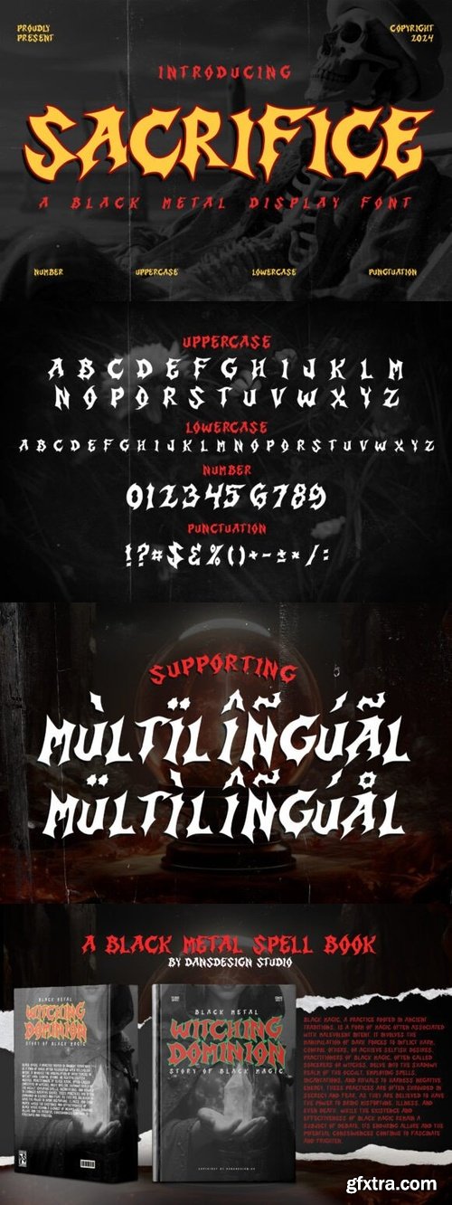 CreativeMarket - Sacrifice Horror Black Metal Display