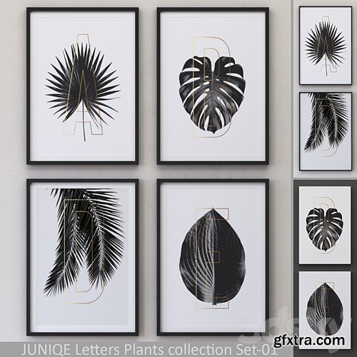 3dsky Pro - Letters Plants Framed Set-01