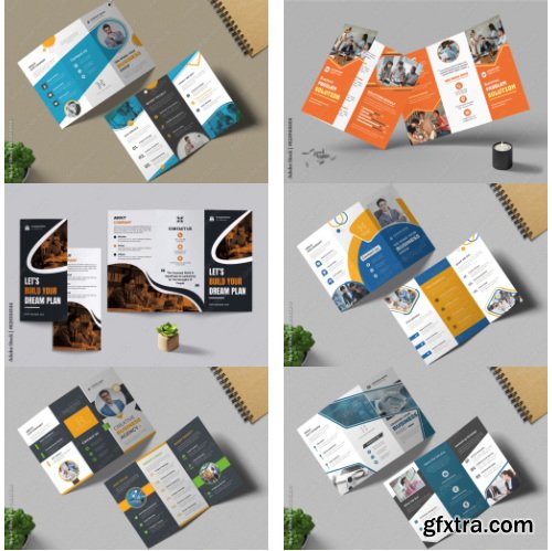 Business Trifold Brochure Layout 66xAI