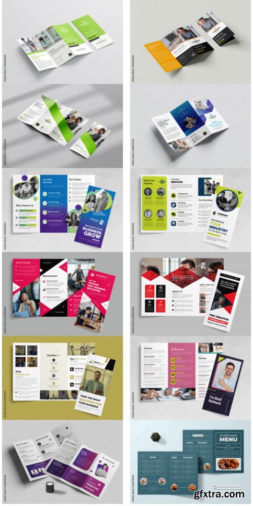 Business Trifold Brochure Layout 66xAI