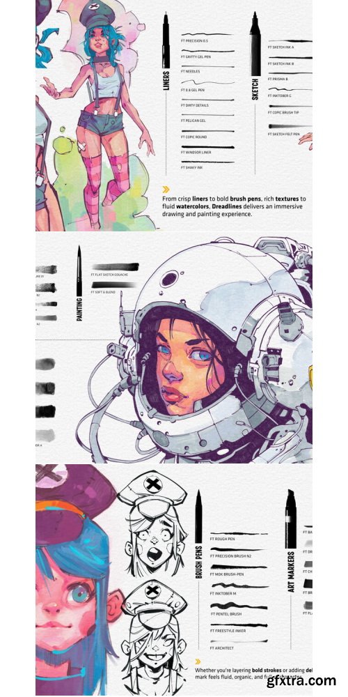 Dreadlines Brushes for Clip Studio Paint