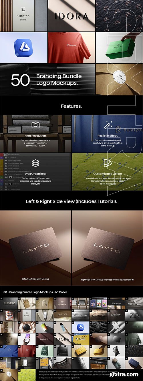 Asylab - 50 - Logo Mockup Branding Bundle - V5 Asylab - 50 - Logo Mockup Branding Bundle - V5