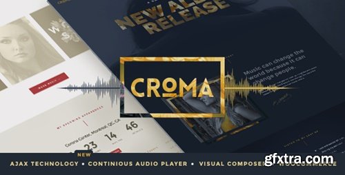 Themeforest - Croma - Music WordPress Theme with Ajax and Continuous Playback v3.6.2 - 15182698 - Nulled