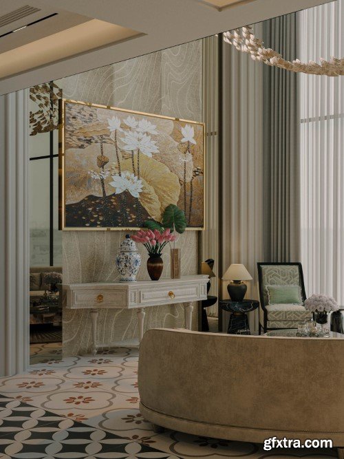 Living Room Interior Scene 03