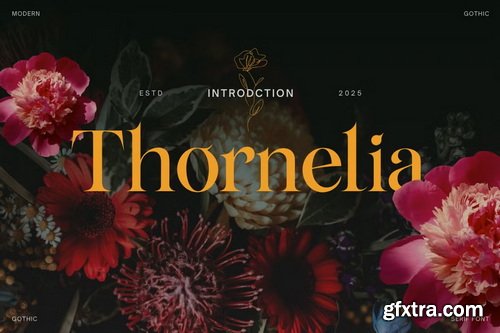 CreativeMarket - Thornelia Modern Gothic Serif Font