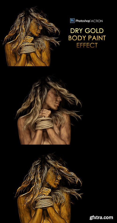 Dry Gold Body Paint - Photoshop Action Dry Gold Body Paint - Photoshop Action