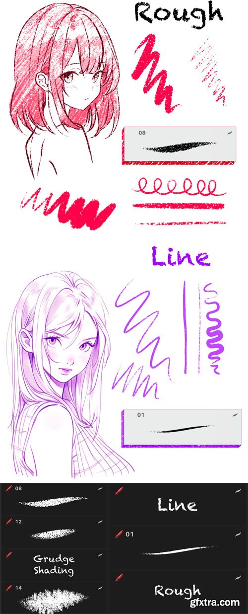 Crayon Brushes Pack for Procreate Crayon Brushes Pack for Procreate