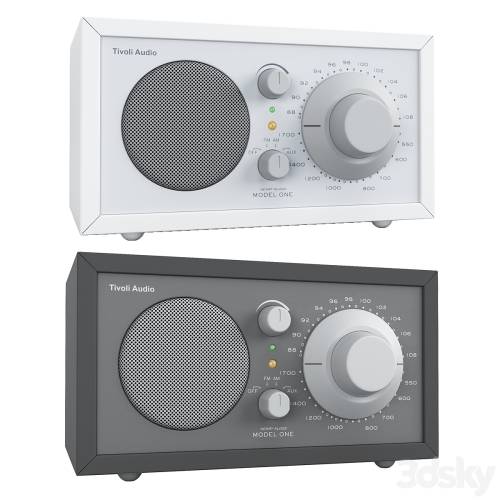 '3dsky Pro - Tivoli Audion model ONE grey and white version'