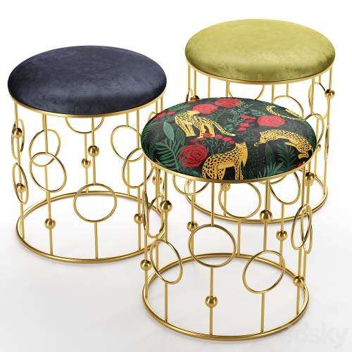 '3dsky Pro - Pouf Loft concept Bright PUF Print golden ring' '3dsky Pro - Pouf Loft concept Bright PUF Print golden ring'