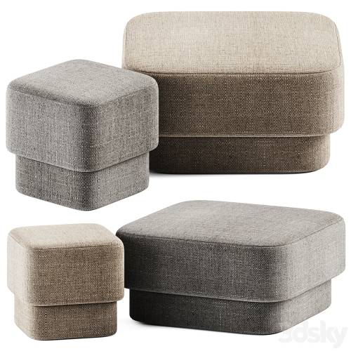 '3dsky Pro - Kate Square Pouf by Domkapa / Pouf' '3dsky Pro - Kate Square Pouf by Domkapa / Pouf'