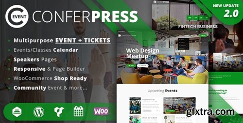 Themeforest - ConferPress v2.8.2 - Multipurpose Event Tickets WordPress Theme 21333486