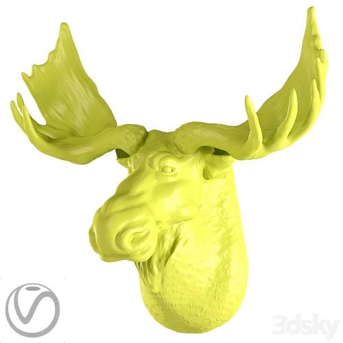 '3dsky Pro - Gypsum moose head' '3dsky Pro - Gypsum moose head'