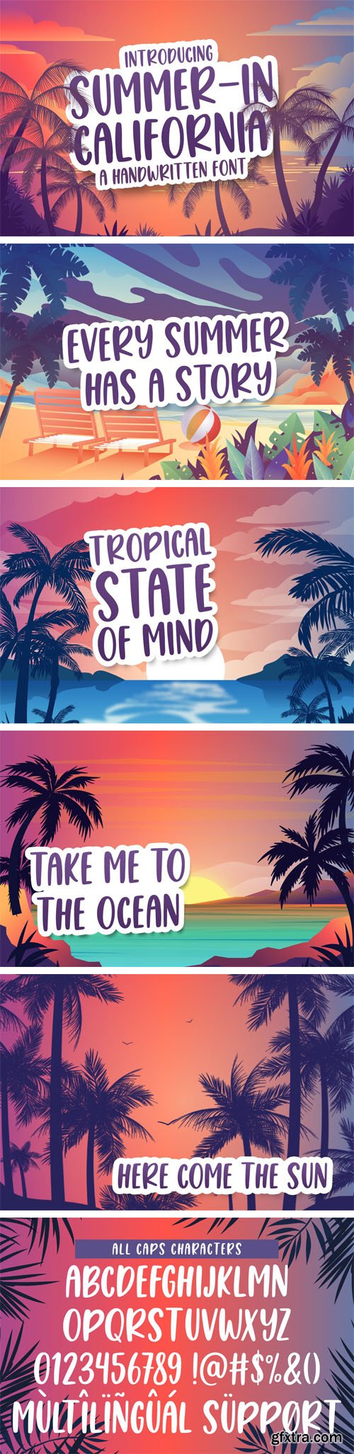 Summer in California - Handwritten Bold and Tall Font Summer in California - Handwritten Bold and Tall Font