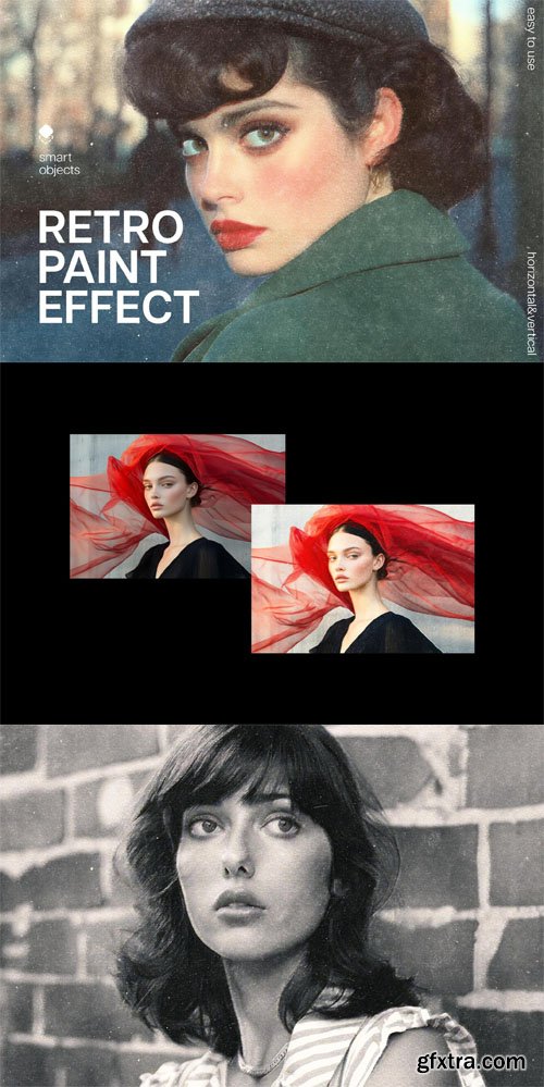 Retro Painting Photo Effect for Photoshop Retro Painting Photo Effect for Photoshop