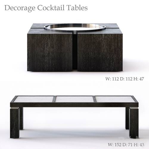 '3dsky Pro - Bernhardt Decorage Cocktail Tables'