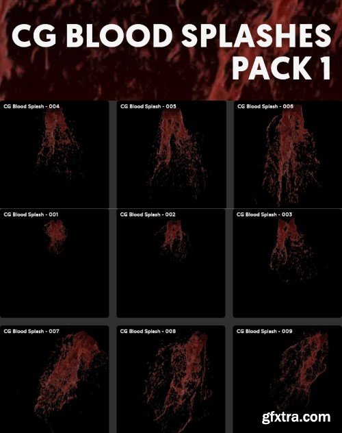 FX Elements - CG Blood Splashes - Pack 1