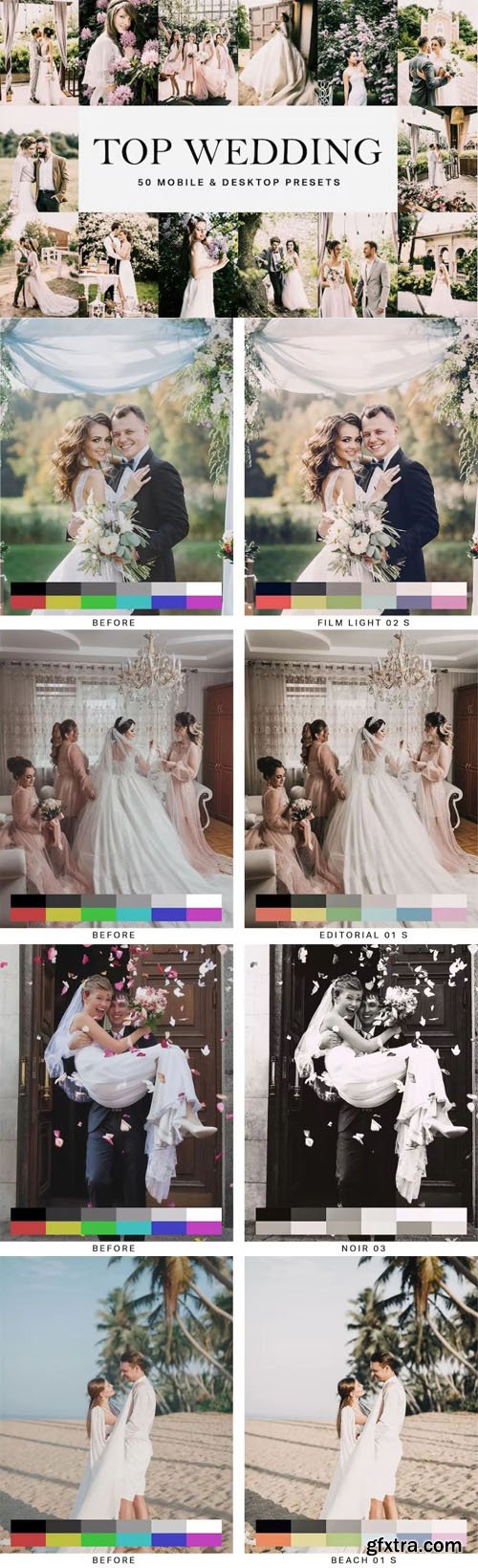 50 Wedding Mobile & Desktop Presets for Lightroom and LUTs 50 Wedding Mobile & Desktop Presets for Lightroom and LUTs