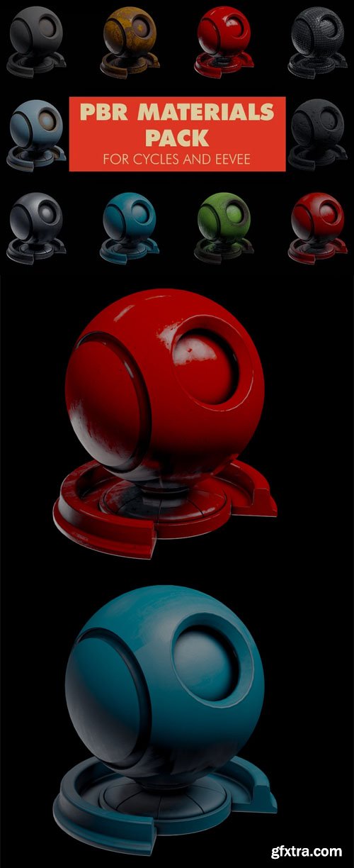 PBR Materials Pack for Blender - 13 Materials PBR Materials Pack for Blender - 13 Materials