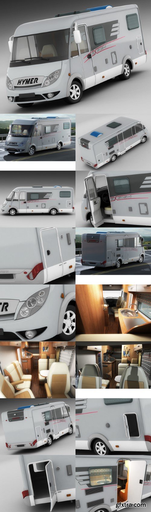 CGTrader - Hymer Exis Motorhome 3D model
