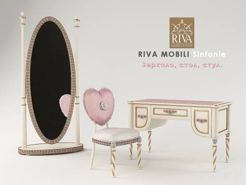 '3dsky Pro - Mirror, desk, chair Riva Mobili Sinfonie' '3dsky Pro - Mirror, desk, chair Riva Mobili Sinfonie'