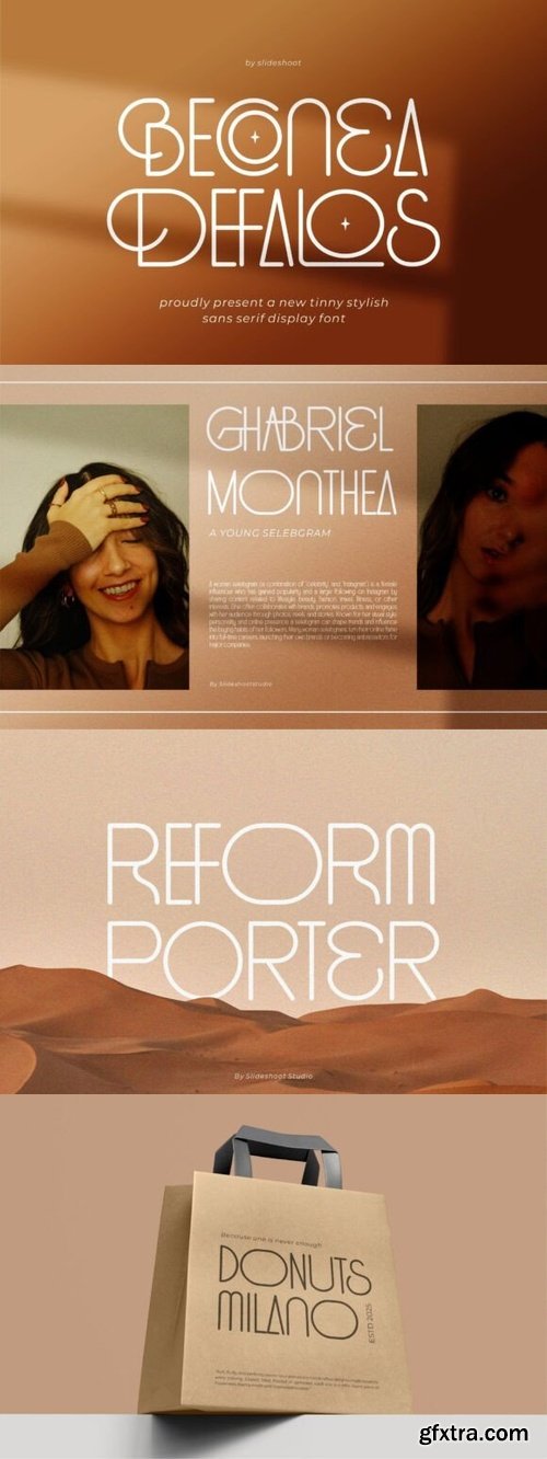 CreativeMarket - Beconea Defalos | Stylish Sans Serif