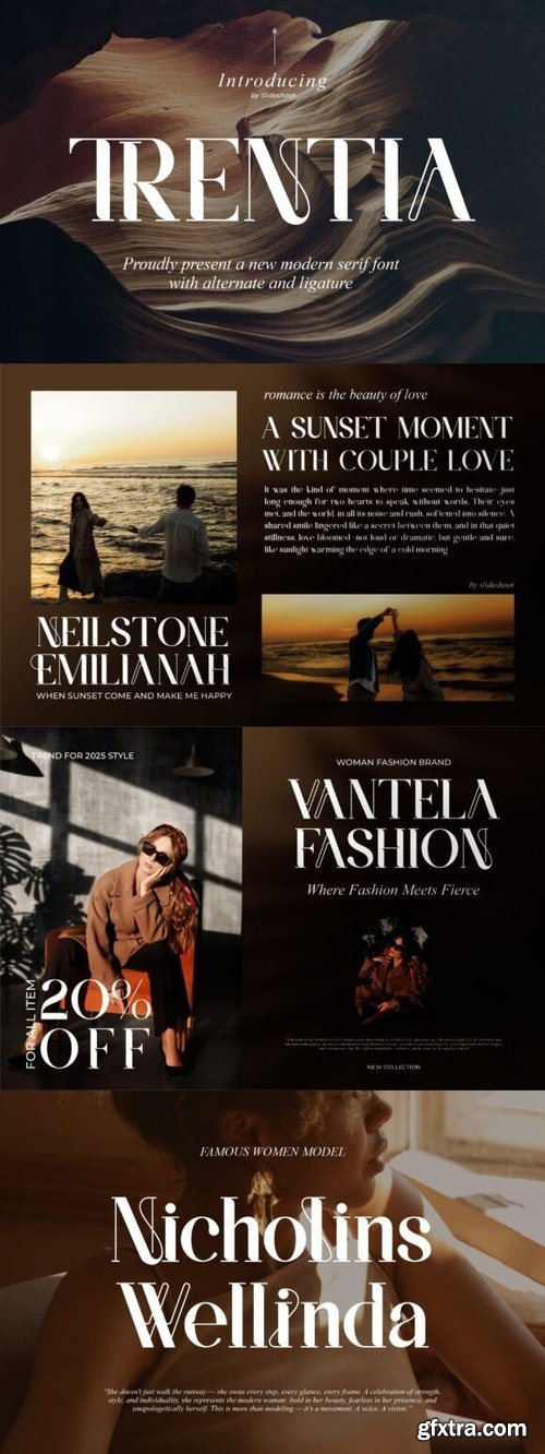 CreativeMarket - Trentia || Modern Serif Font