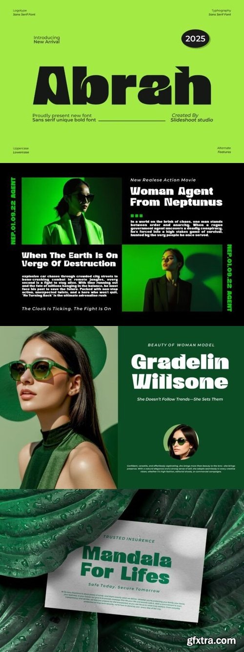 CreativeMarket - Abrah || Unique Bold Sans Serif Font