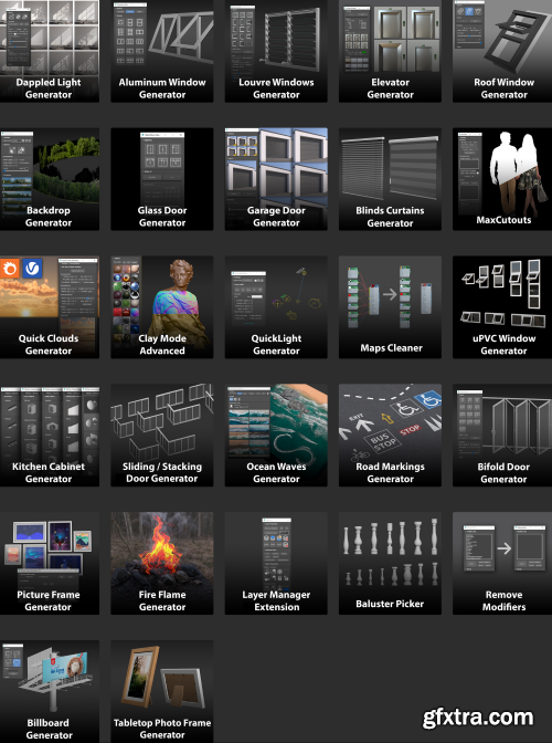 ArchViz Tools Generators Collection for 3dsMax