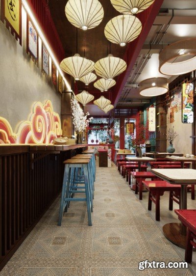 Restaurant Interior Scene