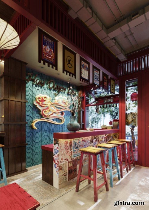 Restaurant Interior Scene